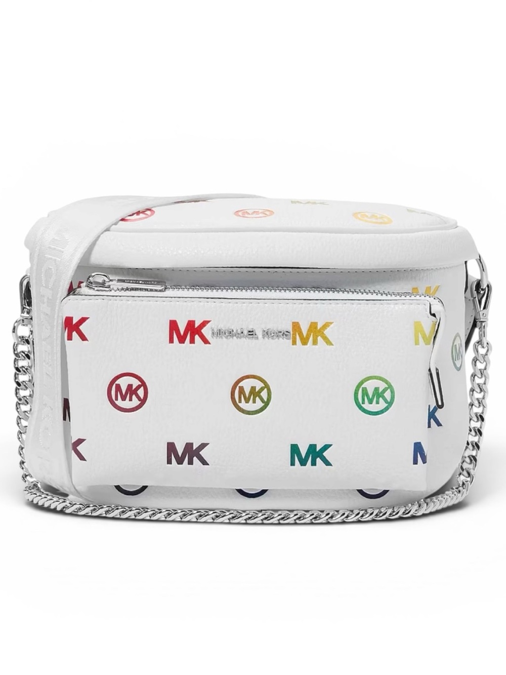 Michael Kors Slater Medium Rainbow Logo Embossed Sling Pack